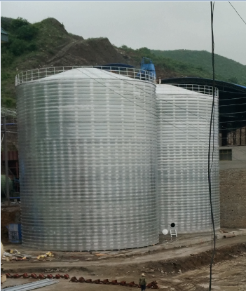 黄石粮食钢板仓的安装全过程不用热焊接